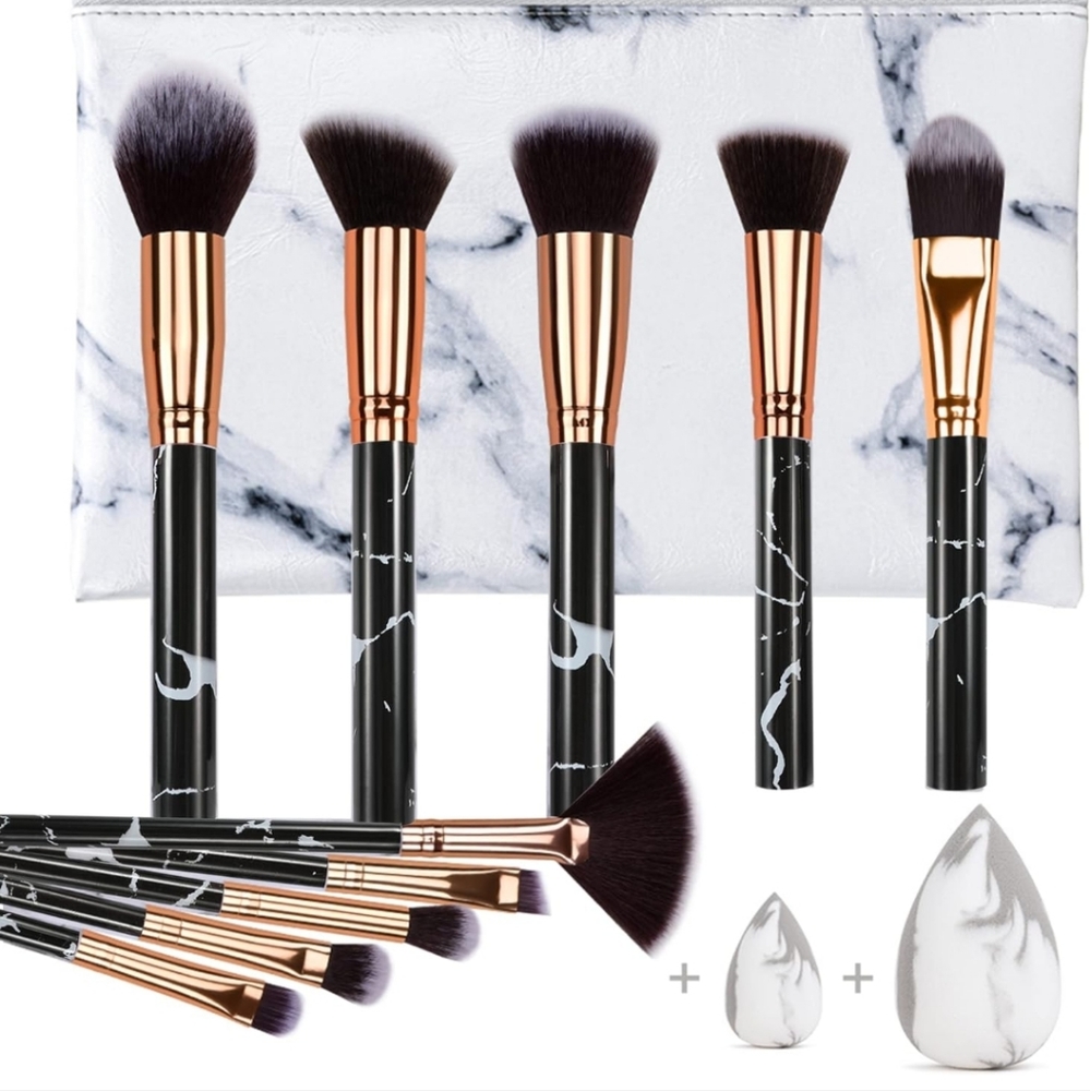 Professional Marble Makeup Brush Set
